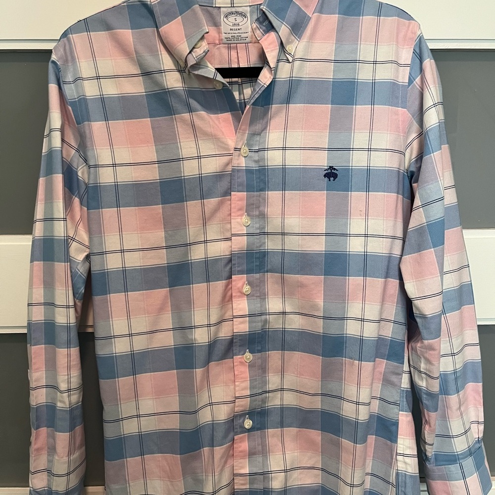 Brooks Brothers Regent Blue and Pink Shirt